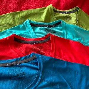 Set of four (4) Patagonia Lightweight Capilene Baselayer Tees, in Men’s M